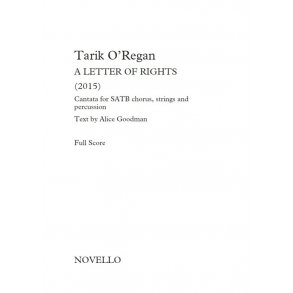Tarik O'Regan: A Letter Of Rights (Full Score)