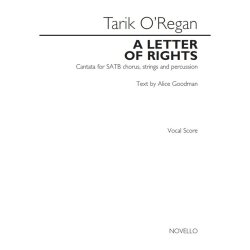 Tarik O'Regan: A Letter Of Rights (Vocal Score)