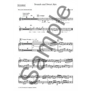 Paul Mealor: Sounds And Sweet Airs (Accordion Part)