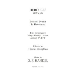 G. F. Handel: Hercules (Ed. Peter Jones) (Vocal Score)