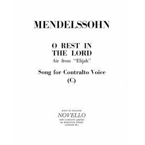 Mendelssohn, F O Rest In The Lord In C Vce/Pf