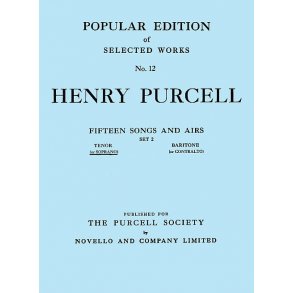Henry Purcell: Fifteen Songs And Airs - Set 2 (Soprano Or Tenor)