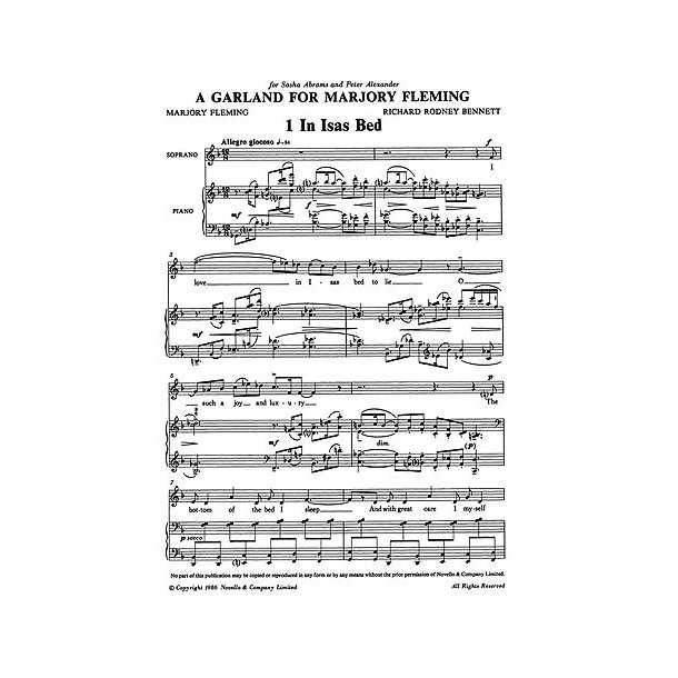 RR Bennett: Garland For Marjory Fleming