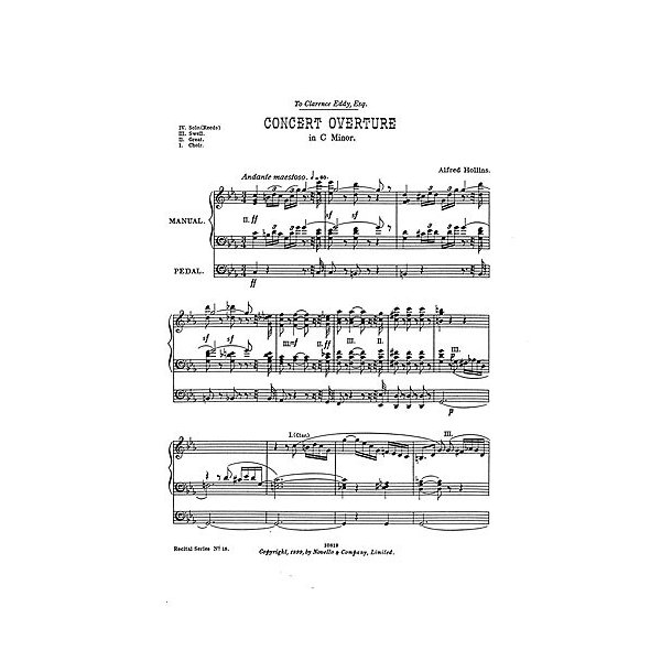 Alfred Hollins: Concert Overture No.1 In C Minor For Organ