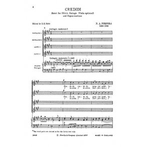 Porpora: Credidi for SSAA Chorus and Piano