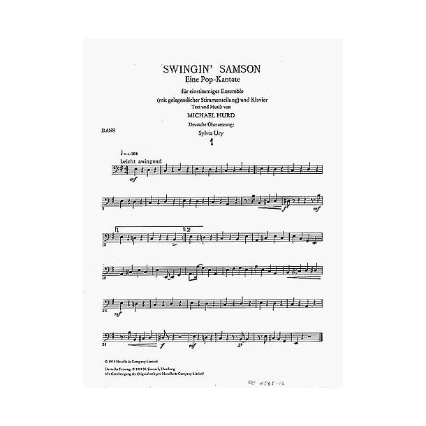 Michael Hurd: Swingin' Samson (Double Bass Part)