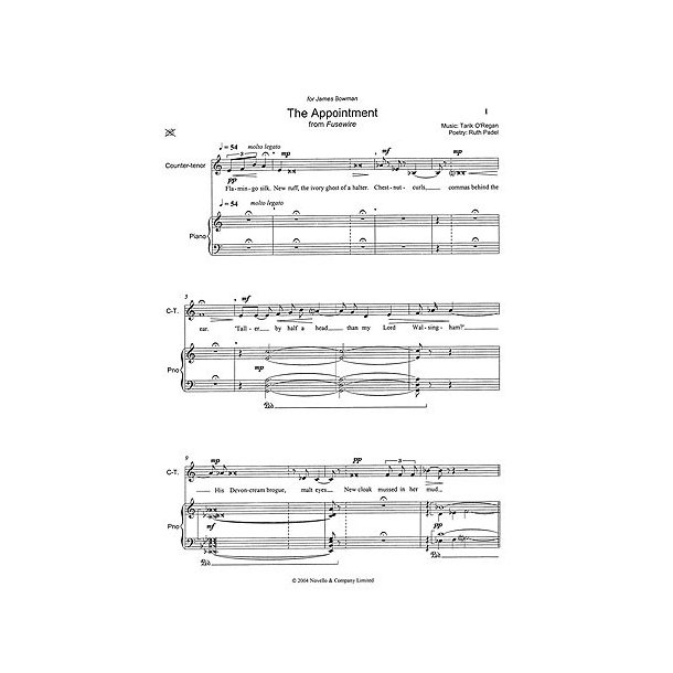 Tarik O'Regan: The Appointment (Countertenor/Piano)