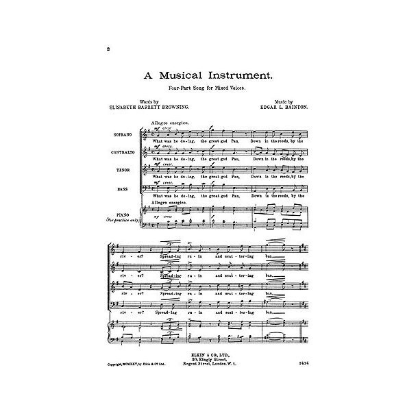 Edgar Bainton: A Musical Instrument
