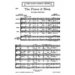 Elgar, E The Prince Of Sleep Satb/Piano