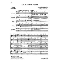 Edward MacDowell: To A Wild Rose (SATB)