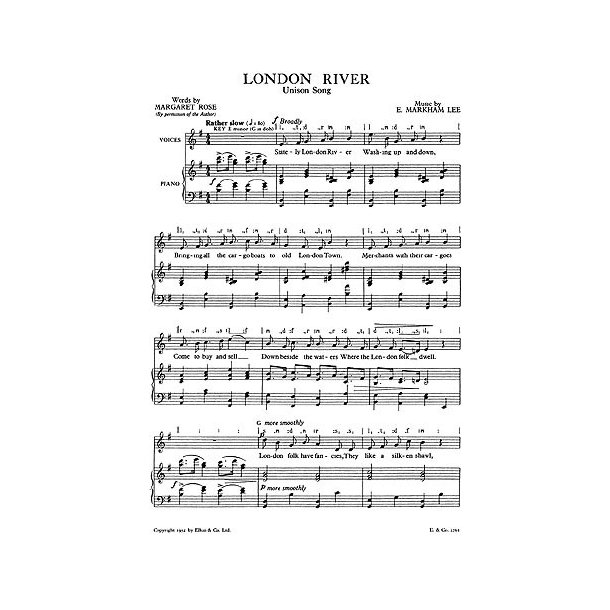 Markham Lee, E London River Unison/Piano