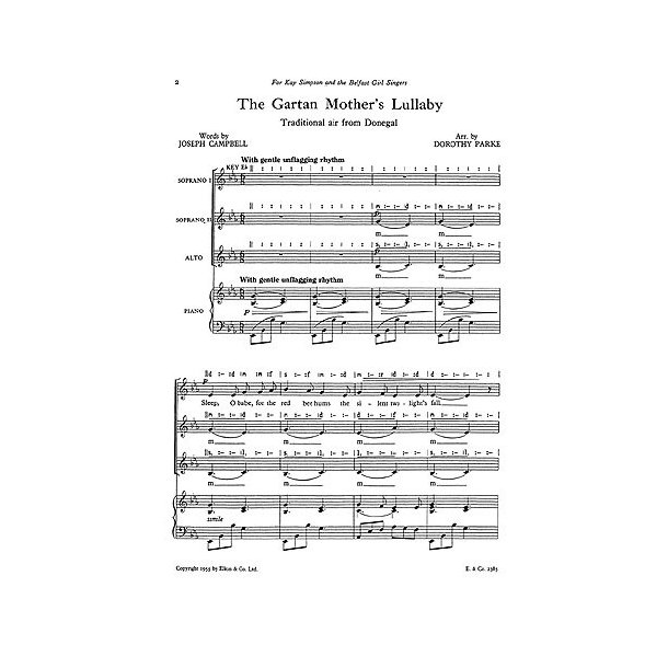 The Gartan Mother's Lullaby V/S Parke