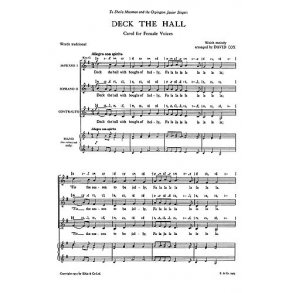 Cox, David Deck The Halls Ssa/Pf