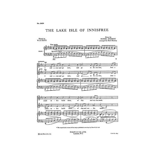 Muriel Herbert: The Lake Isle Of Innisfree