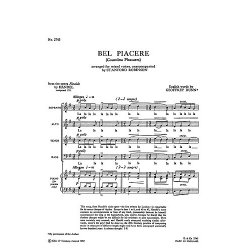 Handel, Gf Bel Piacere (Italian/English) Satb