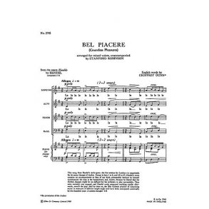 Handel, Gf Bel Piacere (Italian/English) Satb