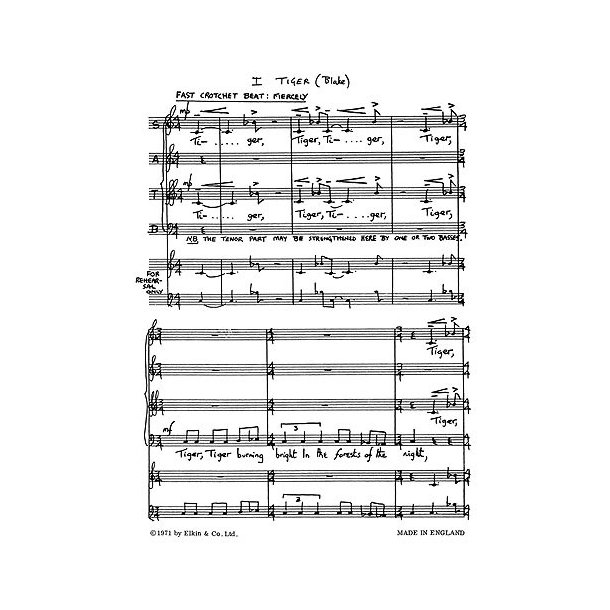 Geoffrey Bush: Menagerie (Vocal Score)