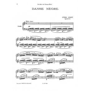 Scott: Danse Negre Op.58 No. 5 for Piano