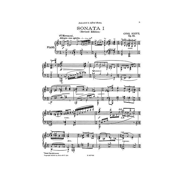 Scott: Sonata No. 1 Op.66 for Piano
