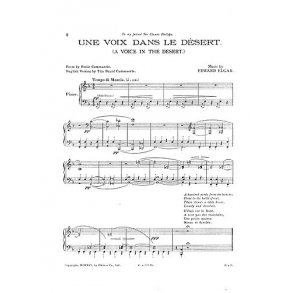 Elgar, E Une Voix Dans Le Desert Narrator And Piano