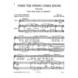 Edward Elgar: When The Spring Comes Round (High Voice And Piano)