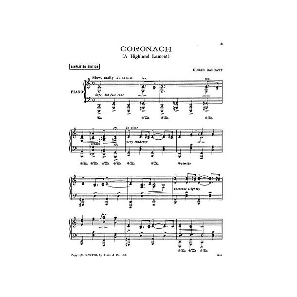 Edgar Barratt: Coronach (Simplified Version)