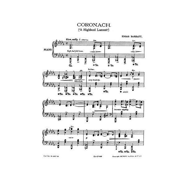 Edgar Barratt: Coronach (Original Version)
