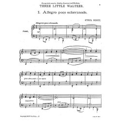Scott: Three Little Waltzes for Piano