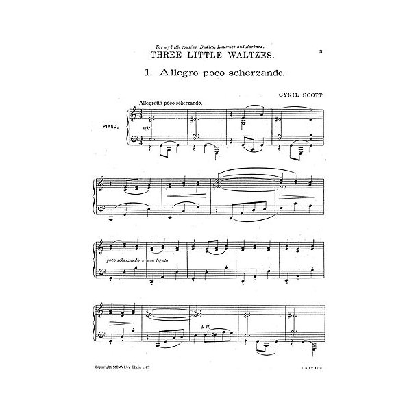 Scott: Three Little Waltzes for Piano