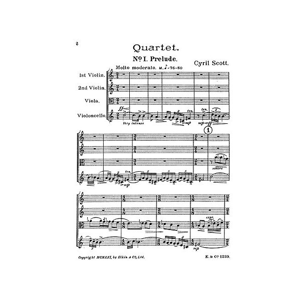 Scott: String Quartet No.1 (Score)