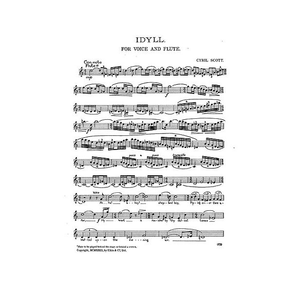 Cyril Scott: Idyll For Voice And Flute