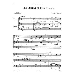 Scott: Ballad Of Fair Helen for Voice And Piano