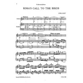 Scott: Rima's Call To The Birds for Voice And Piano