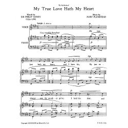 Plumstead: Mary My True Love Hath My Heart In E for Voice and Piano