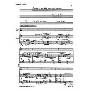 Scott: Concerto For Oboe & Orchestra (with Piano Reduction)