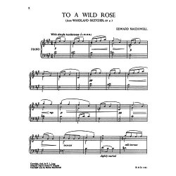 Macdowell To A Wild Rose Piano