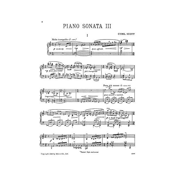 Scott: Sonata No.3 For Piano