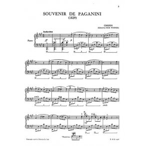 Chopin Souvenir De Paganini Piano