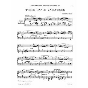 Geoffrey Bush: Three Dance Variations for Piano Solo