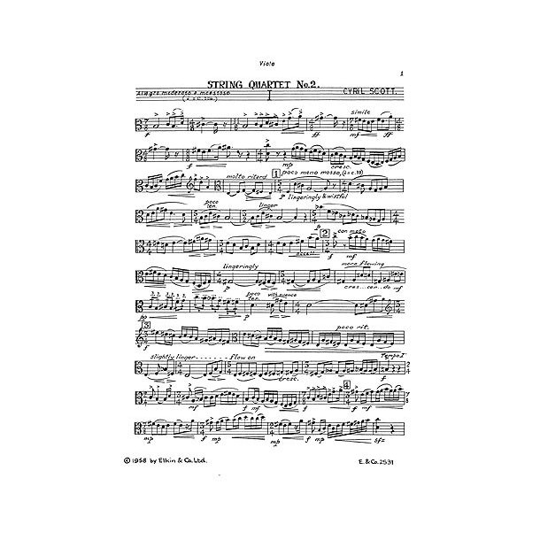 Scott: String Quartet No.2 (Parts)