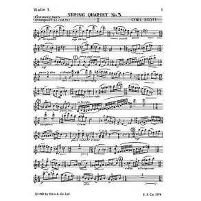 Scott: String Quartet No.3 (Parts)