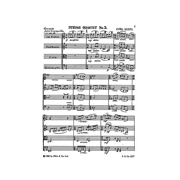 Scott: String Quartet No.3 (Score)