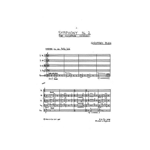 Geoffrey Bush: Symphony No.2 (Score)
