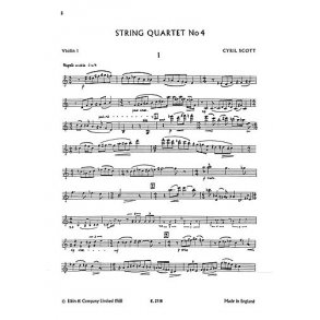Scott: String Quartet No.4 (Parts)