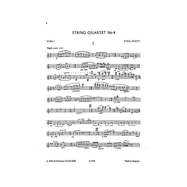 Scott: String Quartet No.4 (Parts)
