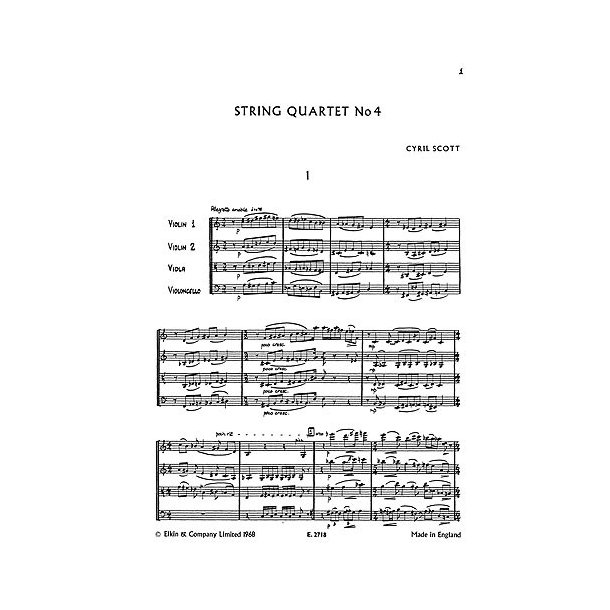 Scott: String Quartet No.4 (Score)