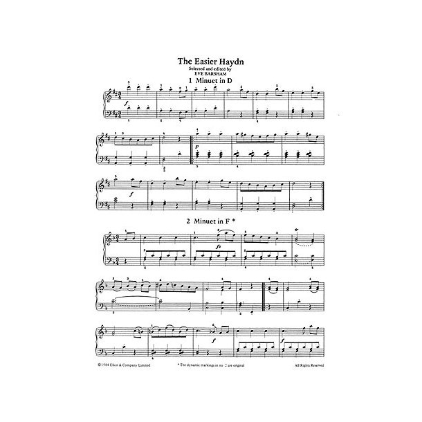 Haydn Easier Haydn (Barsham) Piano
