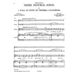Quilter, R Three Pastoral Songs Op22 Sc/Pts (Vln,Vlc,Low Vce And Pf)