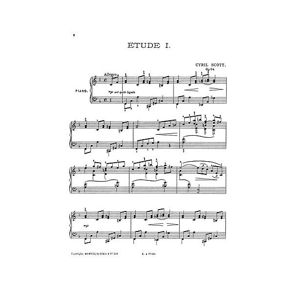 Scott: Cyril Etude Op. 64 No. 1 for Piano