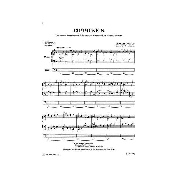 Charles Gounod: Communion For Organ (C.H. Trevor)